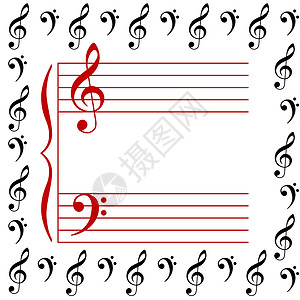 广色域音乐节奏的矢量插图钥匙木板笔记分数音乐会乐队歌剧色域床单奏鸣曲设计图片