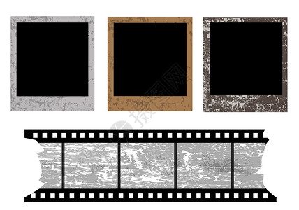 欧美电影记住我照相相框摄影卡片框架棕色插图回忆乡愁照片电影团体设计图片
