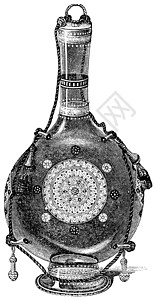 茅型瓶威尼斯玻璃瓶 年装雕刻设计图片