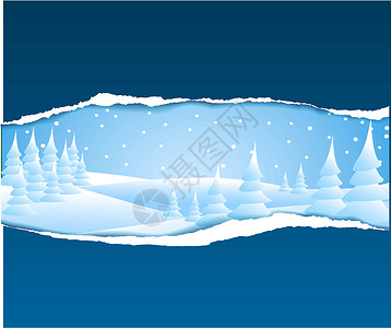 及时止损带雪地的圣诞卡薄片眼泪天空庆典绘画草地季节卡片假期木头设计图片