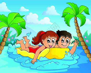 儿童充气夏季水活动主题4设计图片