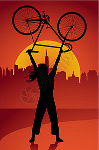 固定装备自行车车手黑色运输曲柄齿轮车辆车轮训练乐趣运动旅游设计图片