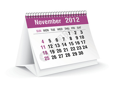 十二月日历2012年案头日历杂志季节笔记办公室插图螺旋笔记本回忆木板设计图片