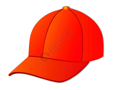 棒球帽子红棒球底垒闲暇太阳白色红色空白衣服头盔运动员运动棉布设计图片