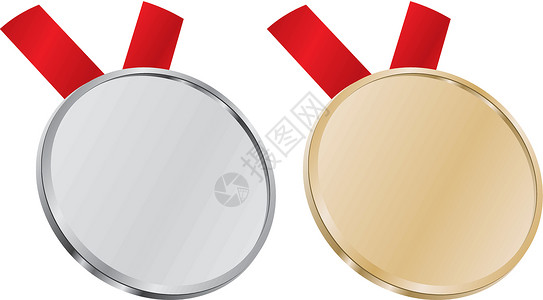 勋章插图模拟金子金属圆形背景图片