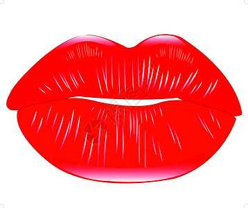 诱惑红嘴唇红女性嘴唇绝缘化妆品女性化插图白色诱惑卫生红色头油关心设计图片