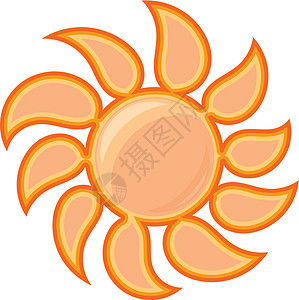 太阳中午矢量太阳标志设计图片