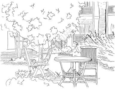 秋景如画乐园中的咖啡厅设计图片