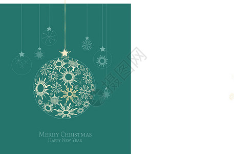 免抠装饰球圣诞节背景卡片假期问候语玻璃庆典派对风格季节装饰品插图设计图片