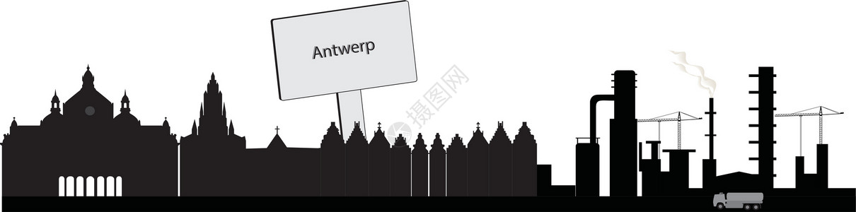 比利时安特卫普antwerp 天线城市文化大教堂建筑学游客港口天际教会历史工业设计图片