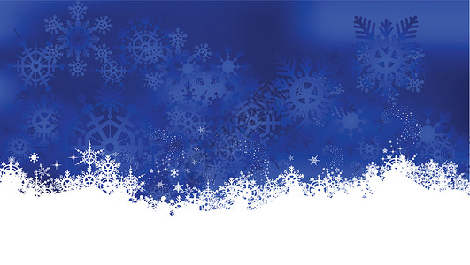 蓝色雪花带雪花的圣诞节背景卡片白色新年横幅季节性墙纸季节边界插图框架设计图片