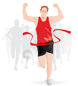 运行图例福利男性活动赛跑者行动活力训练绘画运动灰色背景图片