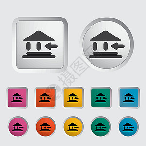单个按钮素材入口单个图标导航插图建筑学按钮灰色玻璃红色黑色建筑互联网设计图片