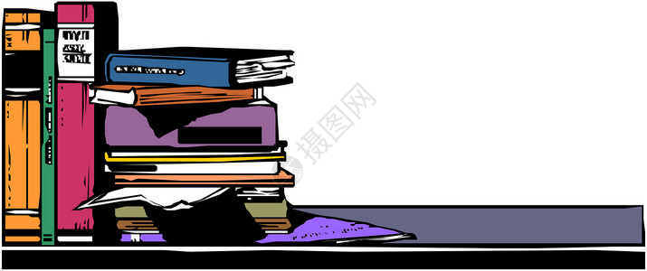 厚版书籍样机书籍的堆积教育性棕色插图教科书智慧收藏学校字典教育学习设计图片