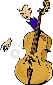 小提琴手易提器独奏细绳插图男人音乐家爵士乐提琴手交响乐乐器唱歌设计图片
