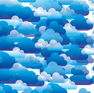 蓝蓝天空艺术卡通片夹子预报托管天气插图气氛多云蓝色设计图片
