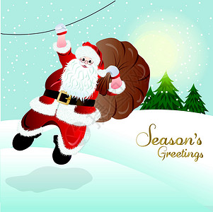 雪瑞纳圣诞老人 贺卡设计父亲快乐数字化新年男人戏服庆典礼物孤独假期设计图片