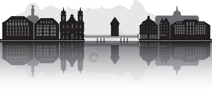 欧洲湖lezen 天线房屋城堡教会旅游城市酒店历史性假期建筑物地标设计图片
