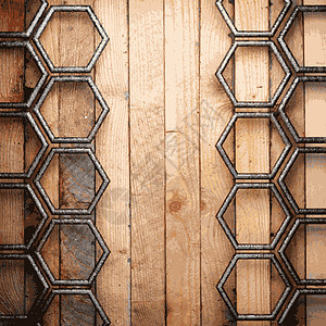 墙设计图案金属和木材背景艺术盘子品牌木板合金框架垃圾材料炼铁控制板设计图片