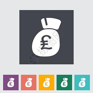 英国货币英镑平面图标全球购物图标集国际收银机绘画股市交换股票经济设计图片