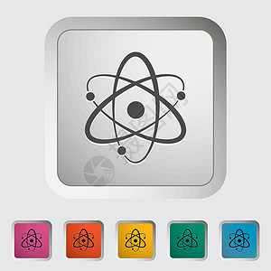 原子符号原子图标科学蓝色插图化学质子艺术技术物理生物学光子设计图片