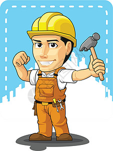 电工安装工业建筑工人的装饰画设计图片