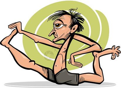 比提拉萨纳男性在瑜伽中的比阿萨纳漫画插图男人卡通片身体保健专注卫生绘画灵魂冥想设计图片