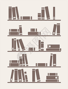 老书架架架矢量上的书仅可追溯学校或图书馆插图学习架子体积书架教科书书店收藏标题民众文学设计图片