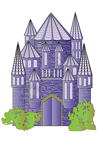 城堡海得尔堡童话城堡旗帜想像力城市圆顶尖塔魔法建筑学插图贵族建筑物设计图片