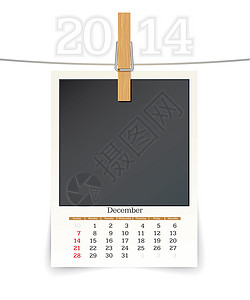 12月日历2014年12月12日照片框架日历设计图片