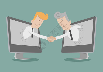 3个人握手商务人士握手 在线商业 网上营销 (掌声)设计图片