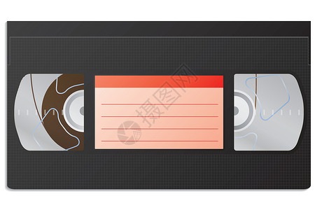 经典录象带技术记录档案磁带卷轴录像带视频录像机标签格式设计图片