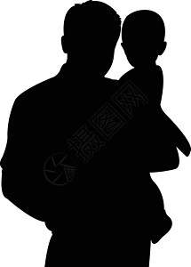 抱着父亲的女人快乐的家族肖像光影矢量孩子婴儿家庭黑色爸爸丈夫跑步女儿父母男性设计图片