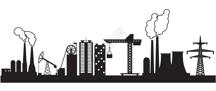 油气管线八座城市建筑和工业建筑建筑物房屋摩天大楼景观涡轮品牌管道煤炭烟囱场景设计图片