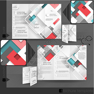 商业宣传手册模板设计传单折叠杂志插图推介会文档文件夹小册子长方形广告背景图片