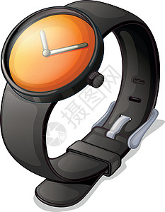 防水手表黑手表灰色高科技球形绘画白色技术圆圈时间电池圆形设计图片
