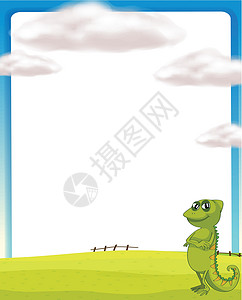 蜥蜴木船鳄鱼白板设计图片