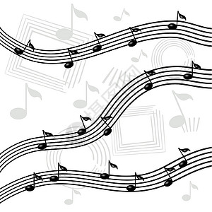 音乐剪贴画音乐乐笔收藏签名低音流动绘画插图钥匙曲线反射概念设计图片