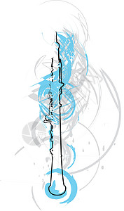 奥伯鲍姆它制作图案抽象长笛乐器管道木管娱乐插图音乐乐队独奏蓝调音乐会设计图片