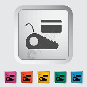 卖鞋微商素材POS终端键盘绘画别针交易打印机销售现金入口卡片艺术设计图片