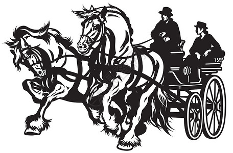 画马运输越野车马术马具跑步车皮教练车辆草稿运动马拉设计图片