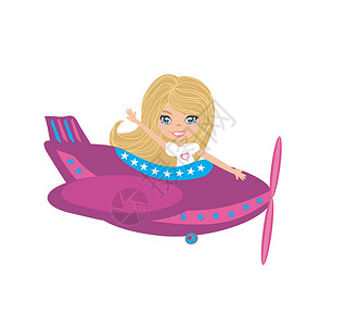 紫色裙装小女孩小女孩在飞机上做手术设计图片