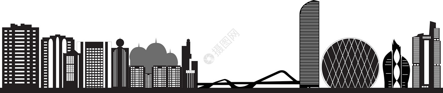 阿尔达abu dhabi 天线景观首都地标白色建筑商业天际摩天大楼市中心建筑学设计图片