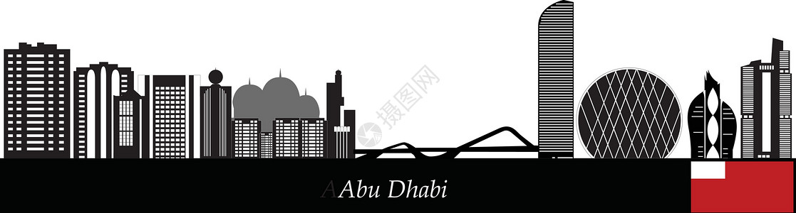 阿尔达abu dhabi 天线市中心城市景观白色地标天际建筑建筑学首都摩天大楼设计图片