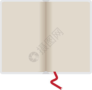 空白书签素材向量插图空白黑色日记笔记字帖丝带书签杂志白色设计图片