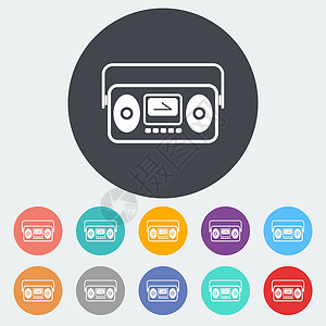 调式box记录技术插图录音机派对玩家低音音箱机动性娱乐设计图片
