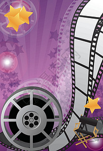 摄影海报背景电影海报顺序娱乐磁带剧院聚光灯卷轴椅子视频运动投影仪设计图片