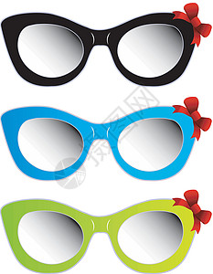 猫眼胶带红弓的多彩猫眼墨镜设计图片