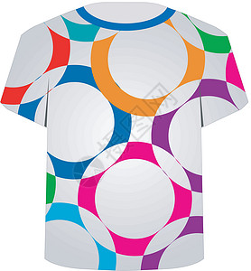 T恤印刷T Shit 模板  分形环店铺购物男性袖子衬衫圆圈球座男人作品外套设计图片