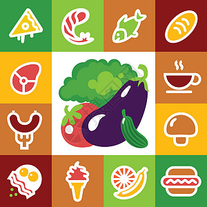 热饮图标一组食物图标设计图片